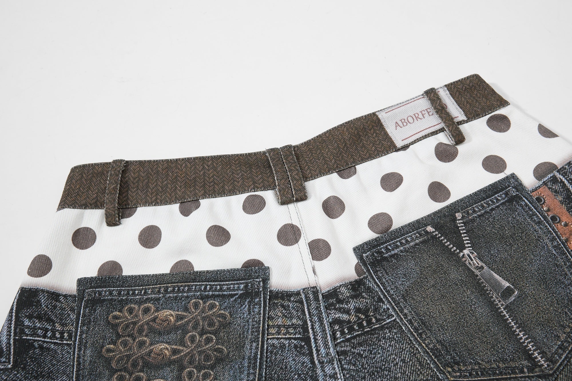 Omirad Layered Punk Denim Jorts