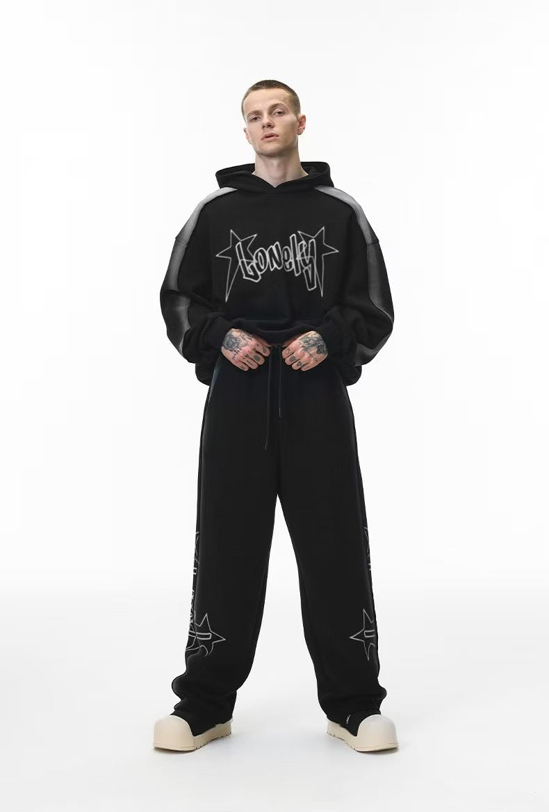 Omirad Star-Logo Panel Cotton-Rich Hoodie