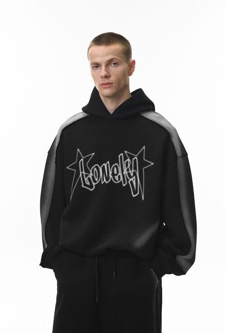 Omirad Star-Logo Panel Cotton-Rich Hoodie