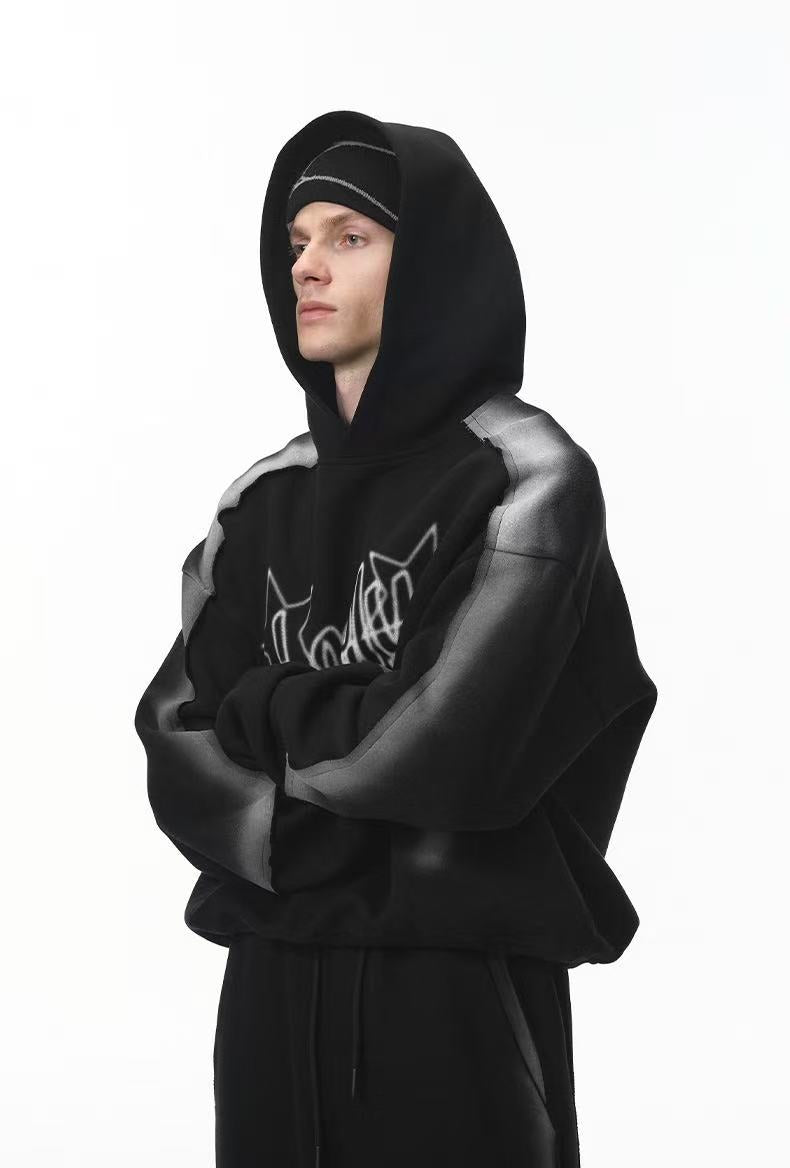 Omirad Star-Logo Panel Cotton-Rich Hoodie
