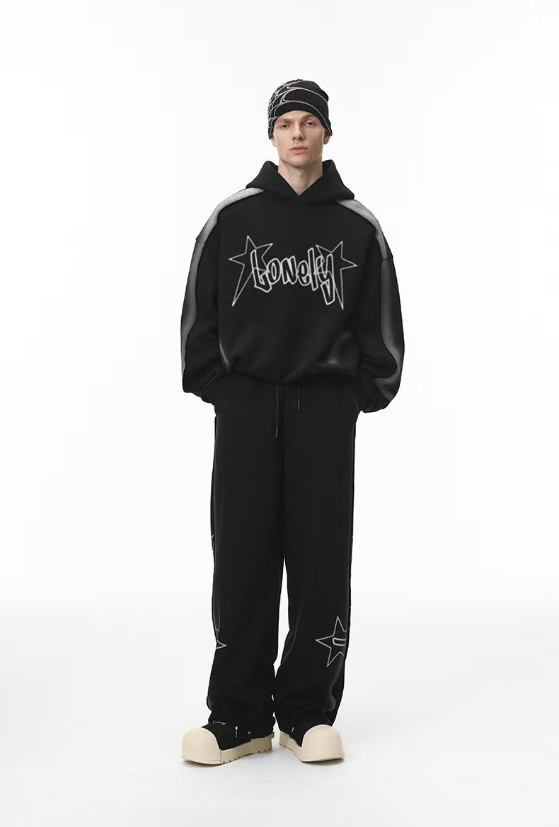 Omirad Star-Logo Panel Cotton-Rich Hoodie