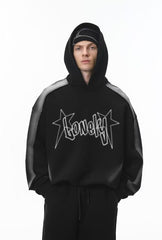 Omirad Star-Logo Panel Cotton-Rich Hoodie