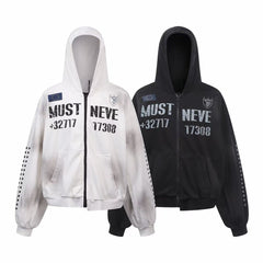 Omirad “Distressed Sport Zip Hoodie”