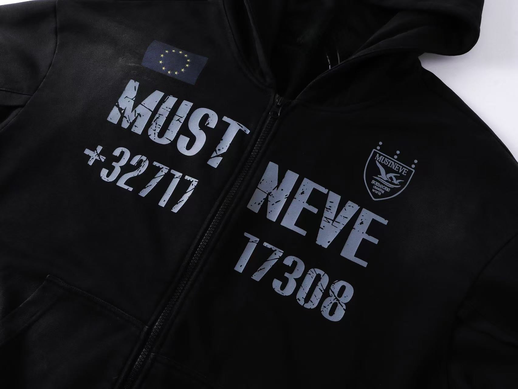 Omirad “Distressed Sport Zip Hoodie”