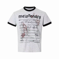 Omirad Melancholy Graphic Ringer Tee