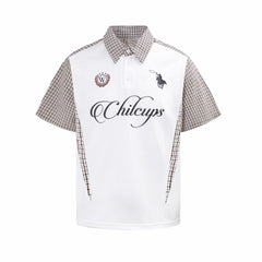 Omirad Vintage Plaid Panel Polo