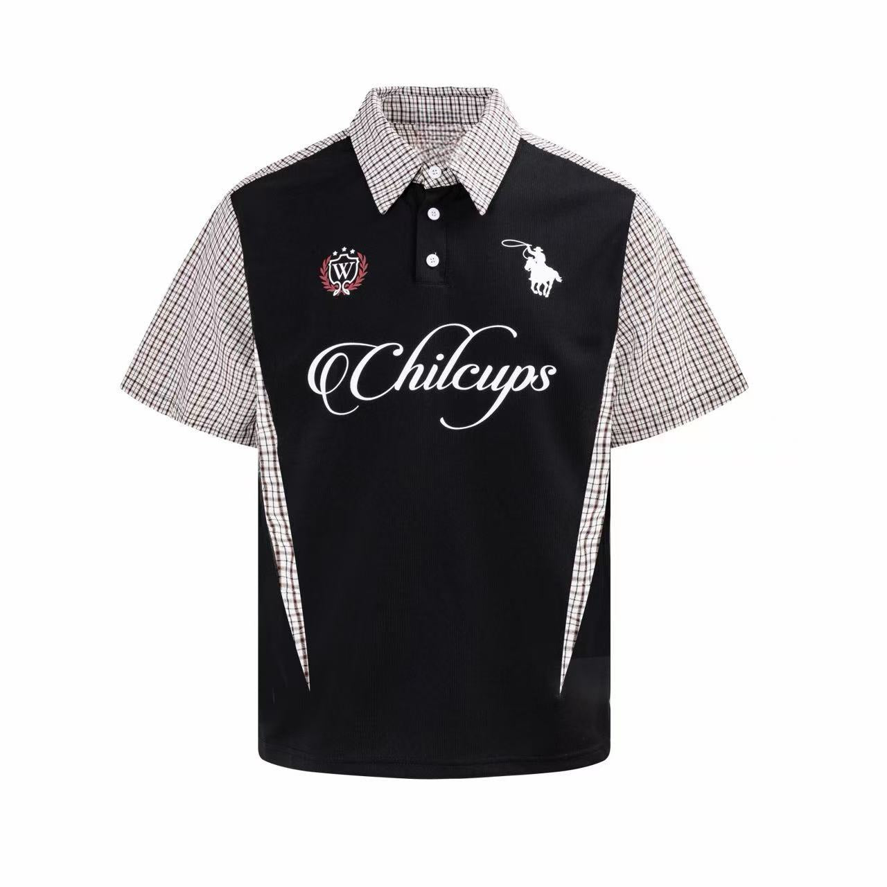 Omirad Vintage Plaid Panel Polo