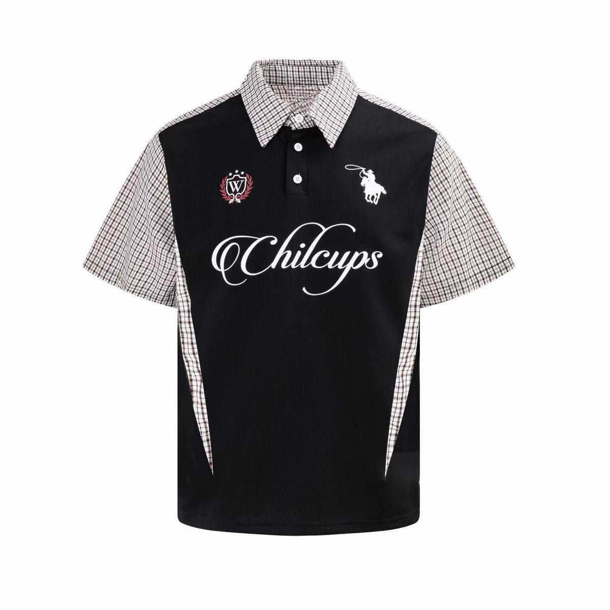 Omirad Vintage Plaid Panel Polo