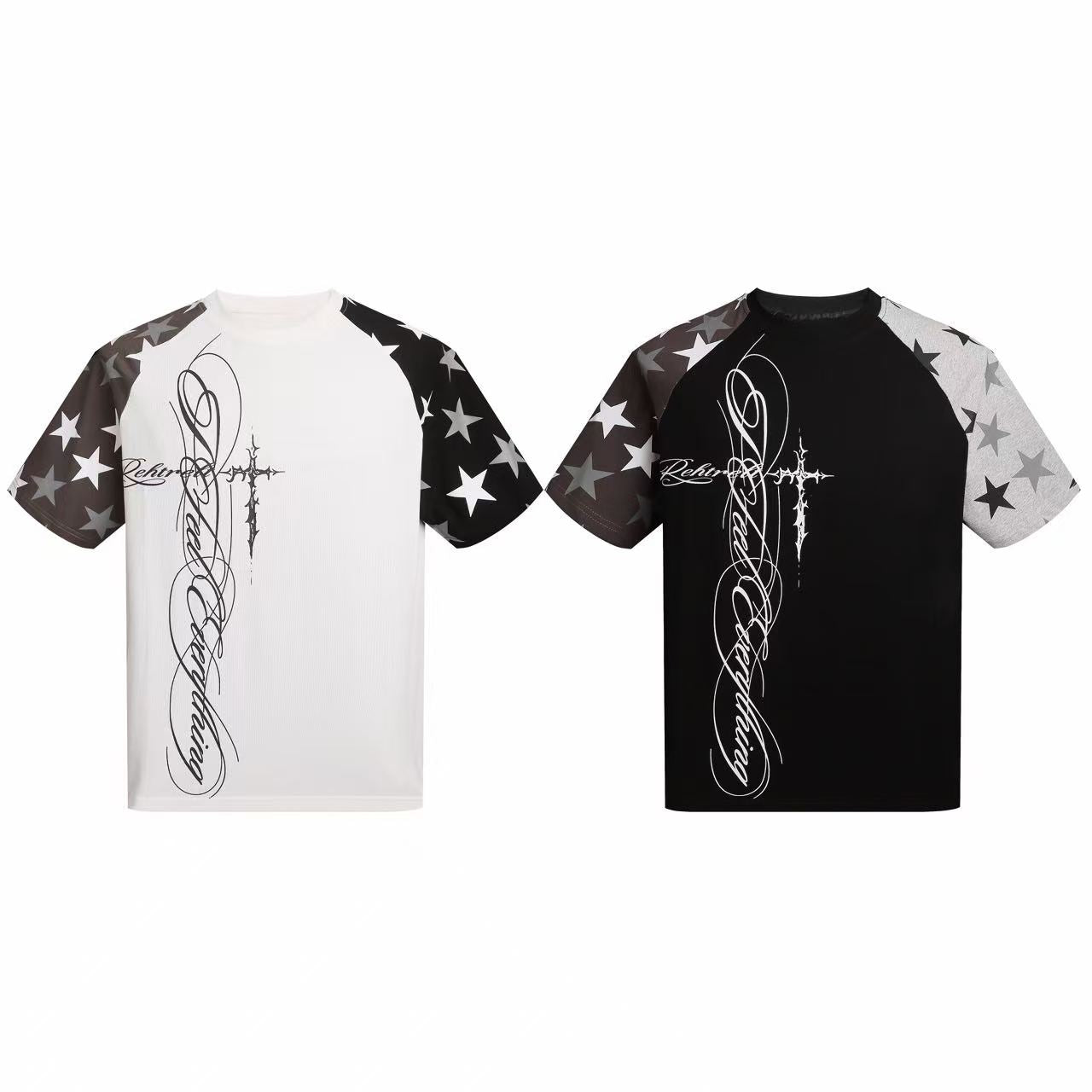Omirad Star Sleeve Script Tee