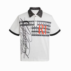 Omirad Leopard Collar Graphic Polo Shirt