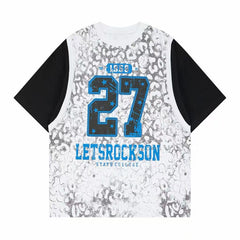Omirad Leopard Mesh Layered Graphic T-Shirt