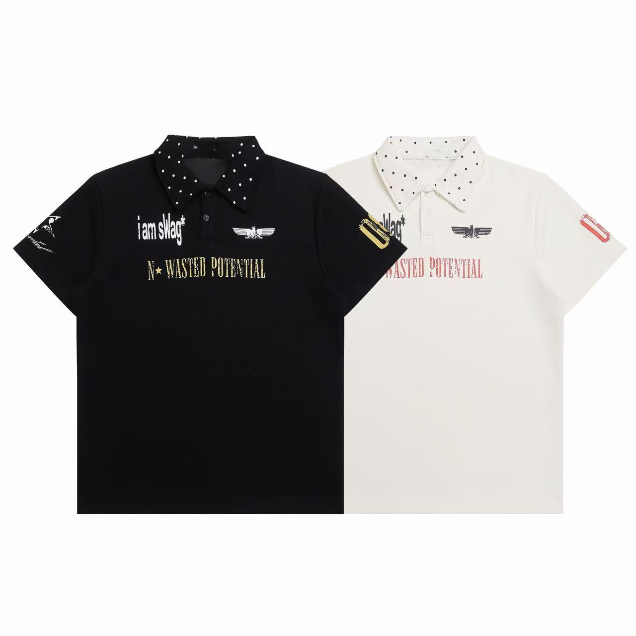 Omirad Studded Collar Polo Shirt