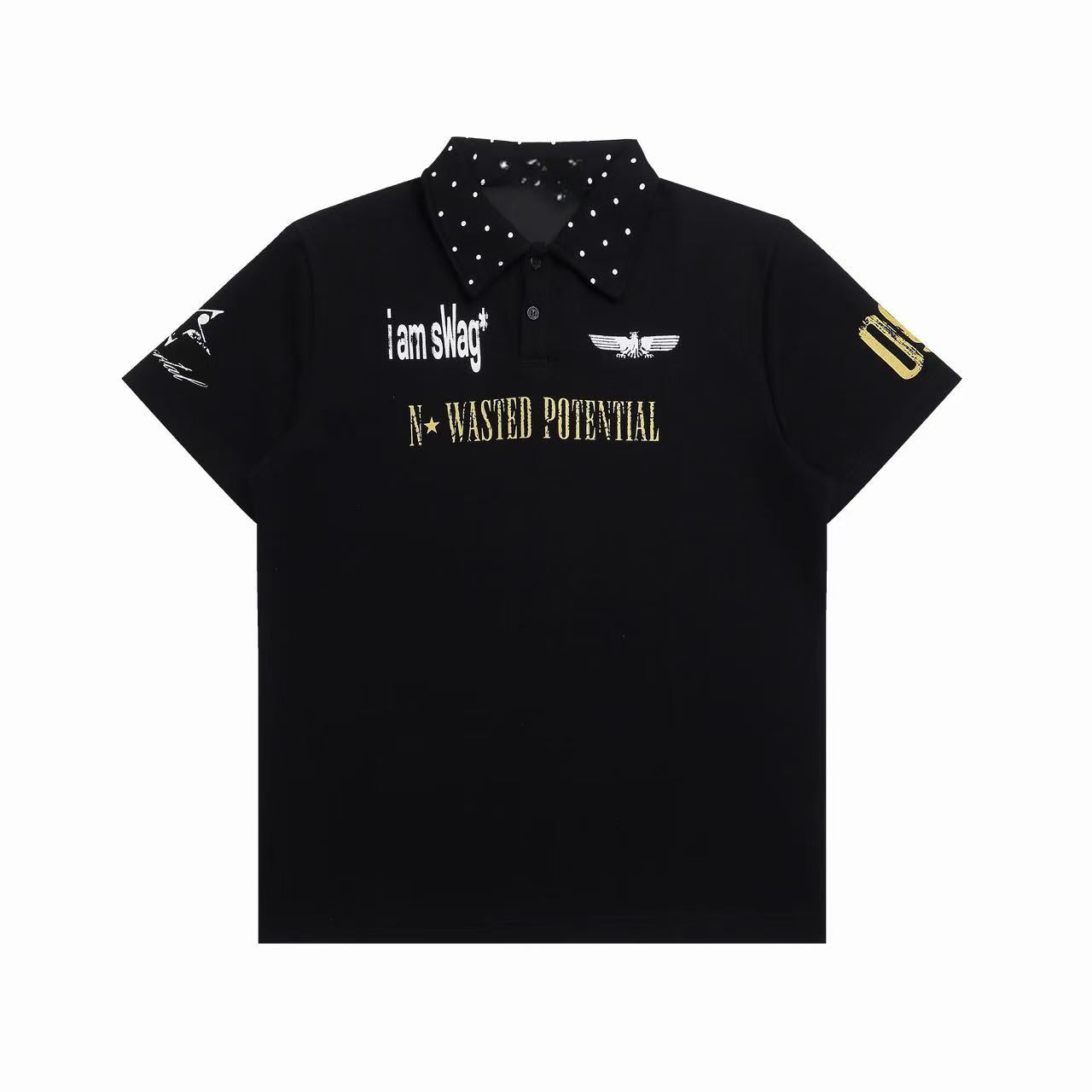 Omirad Studded Collar Polo Shirt