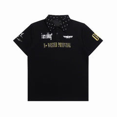 Omirad Studded Collar Polo Shirt