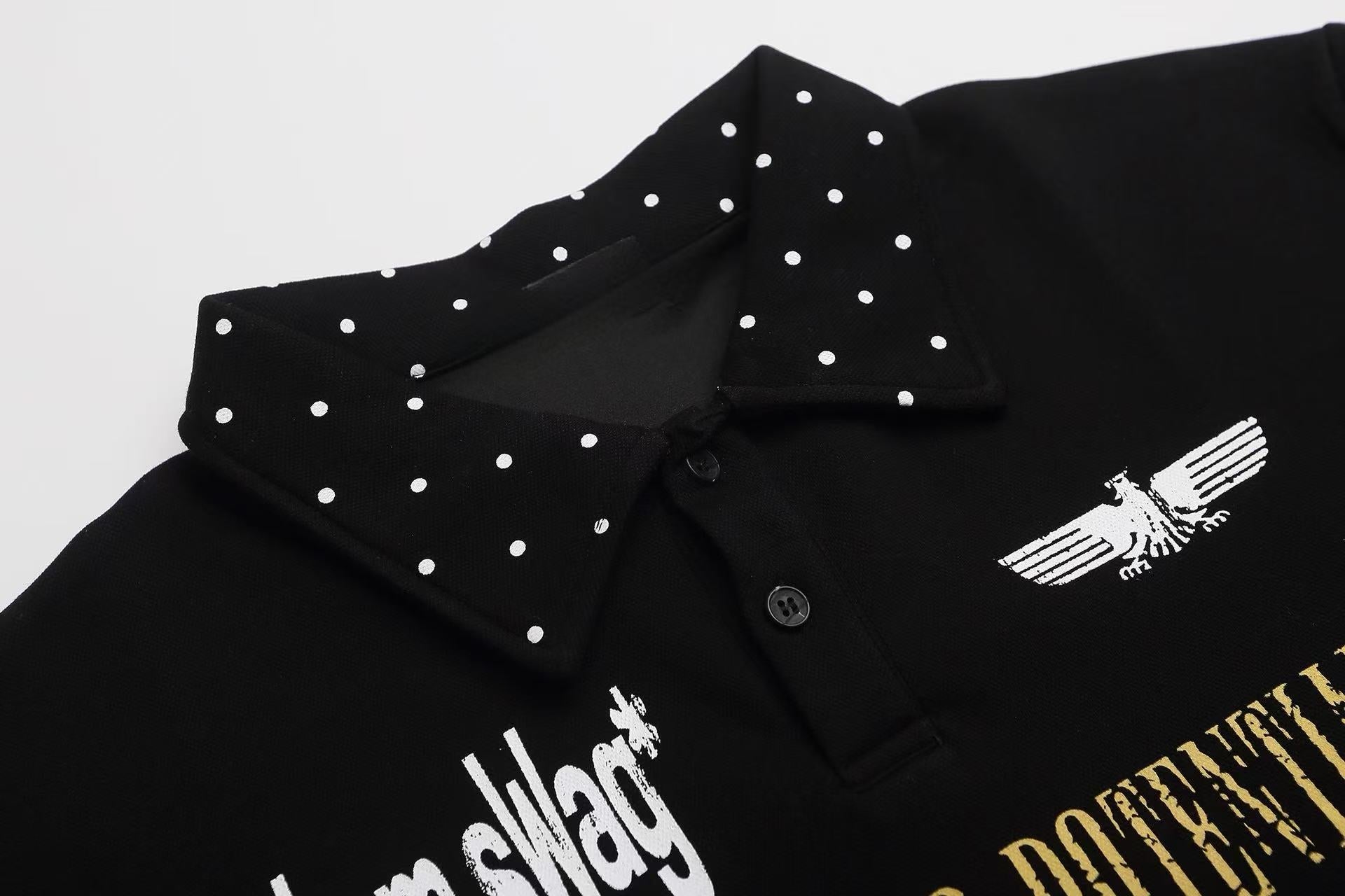 Omirad Studded Collar Polo Shirt