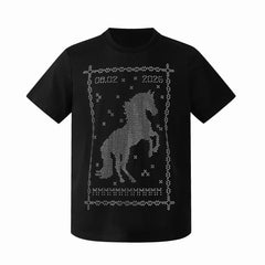 Omirad Rhinestone Horse Graphic T-Shirt