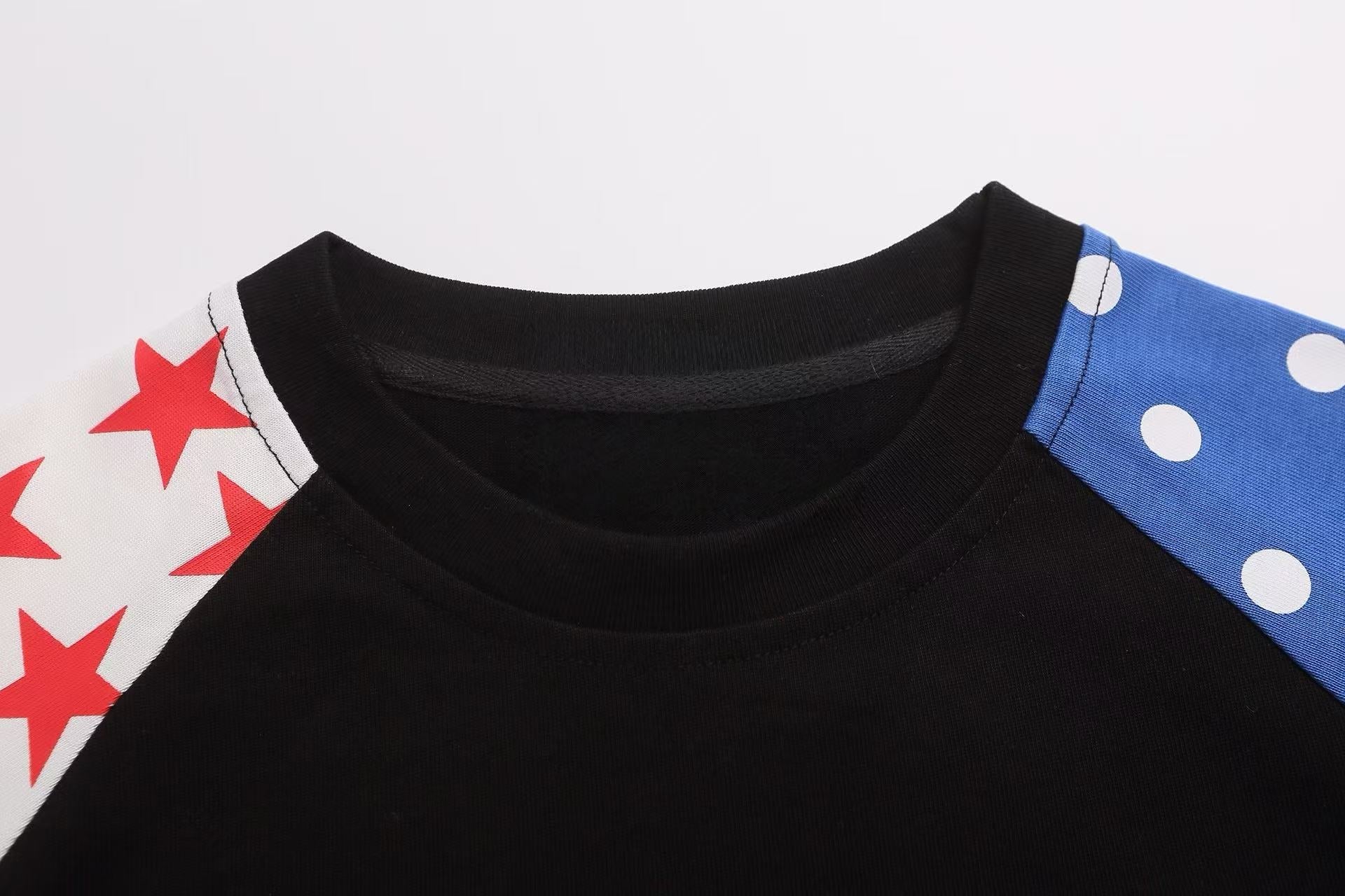 Omirad Patchwork Raglan Graphic T-Shirt