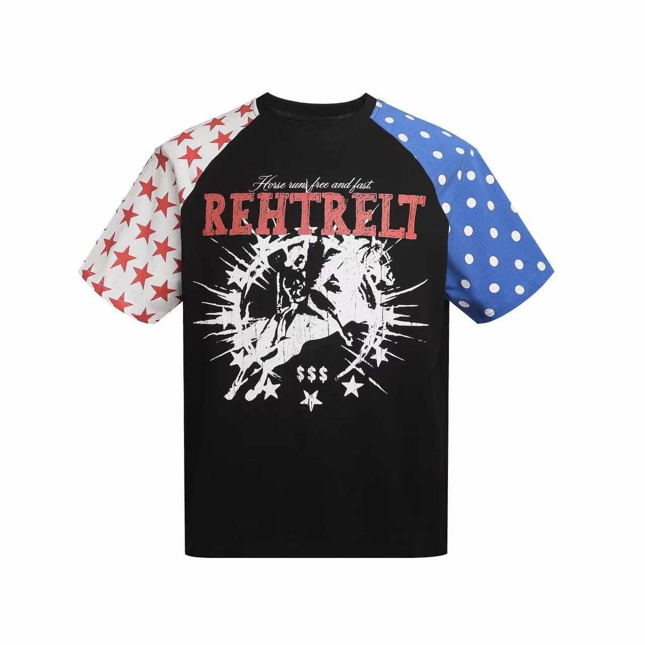 Omirad Patchwork Raglan Graphic T-Shirt