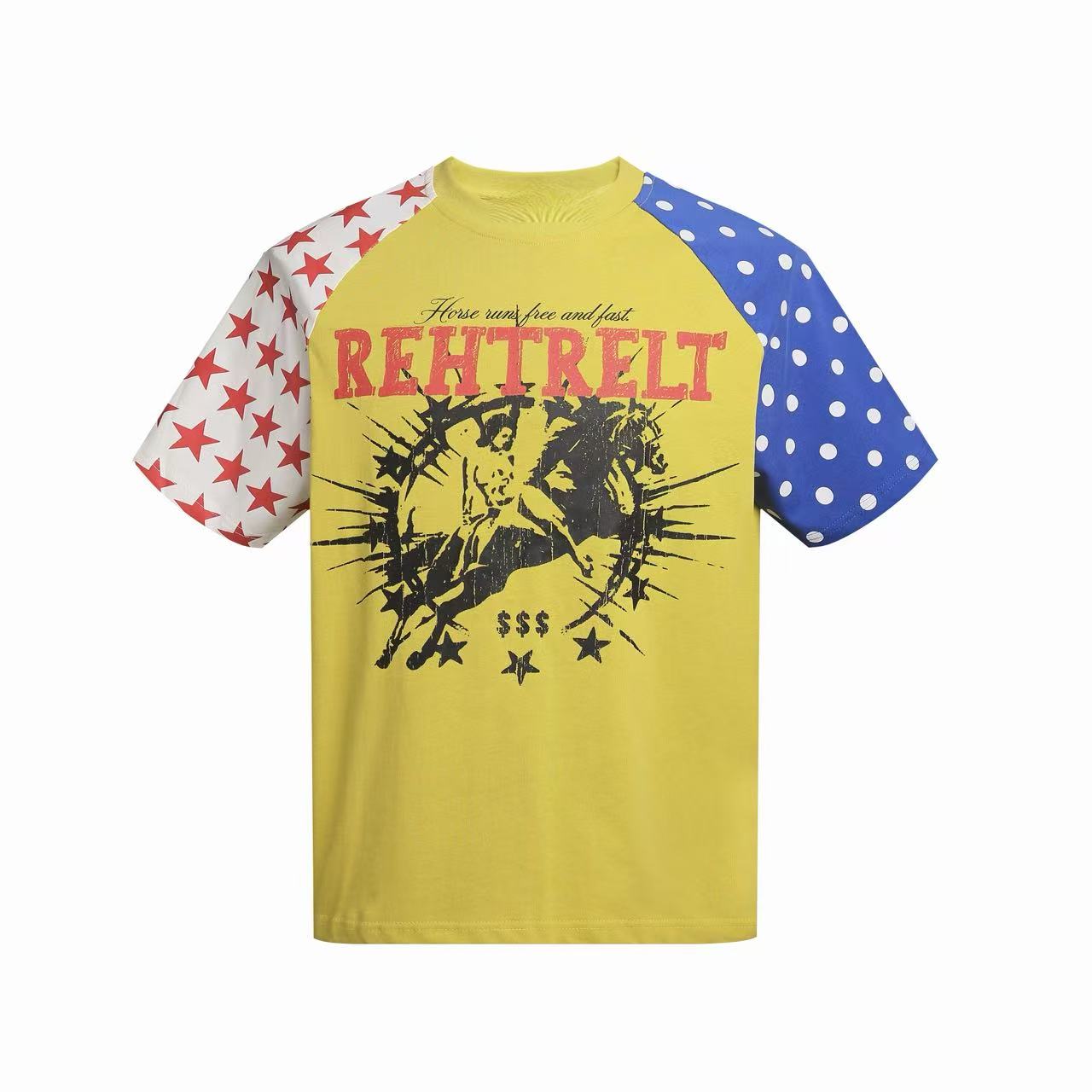 Omirad Patchwork Raglan Graphic T-Shirt