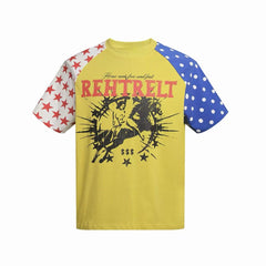 Omirad Patchwork Raglan Graphic T-Shirt