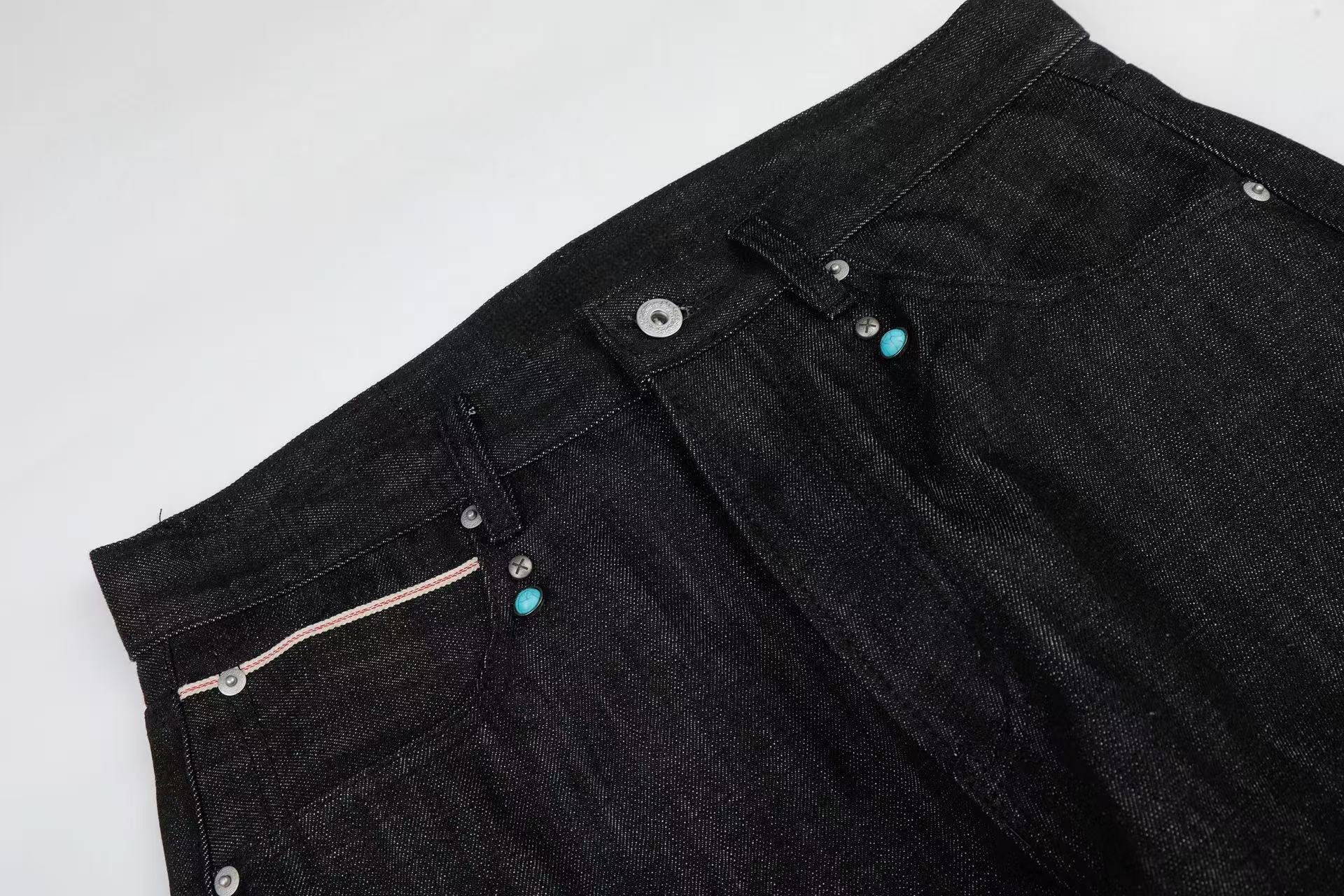 Omirad Raw Denim Wide-Leg Jeans