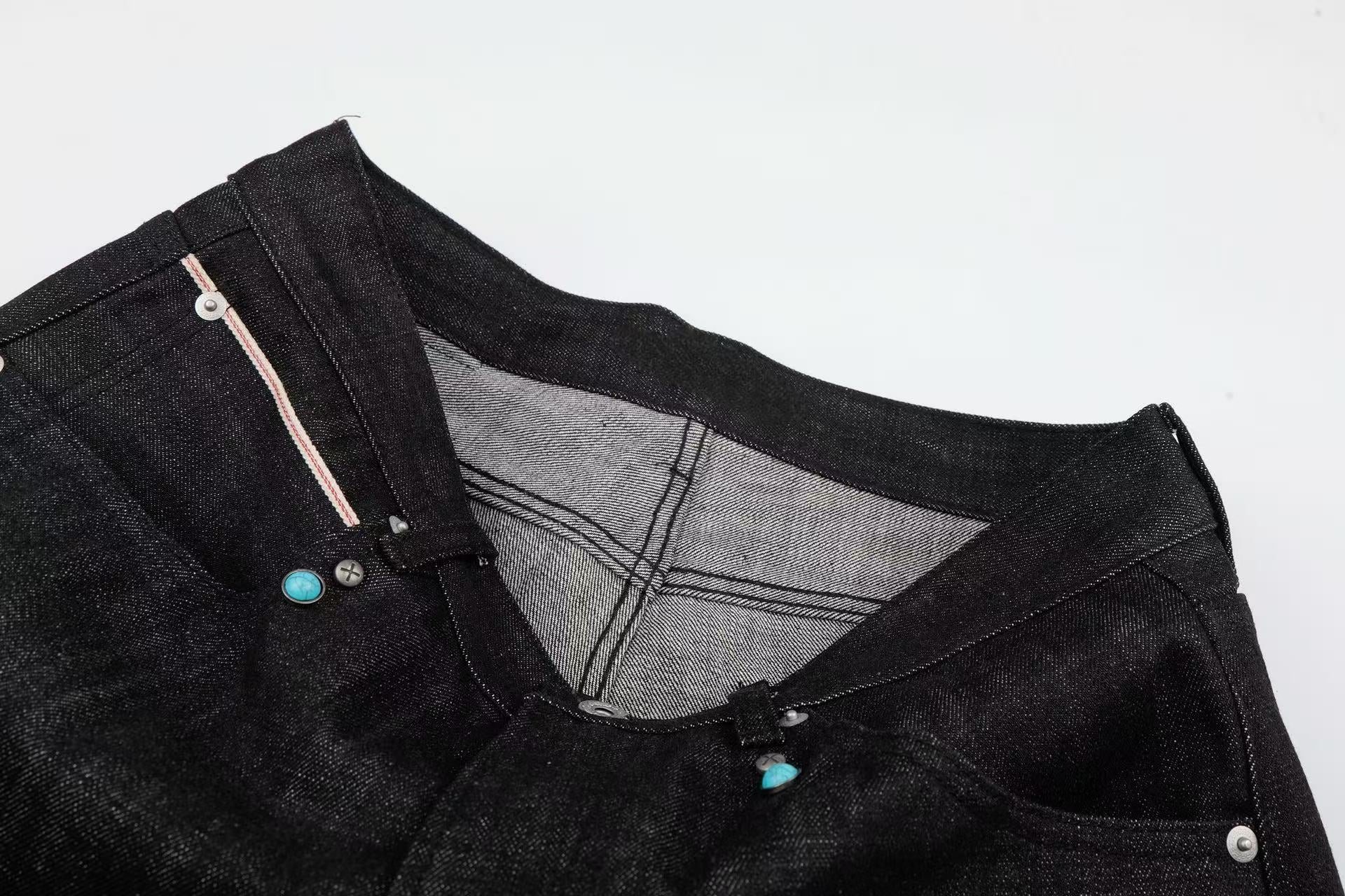 Omirad Raw Denim Wide-Leg Jeans