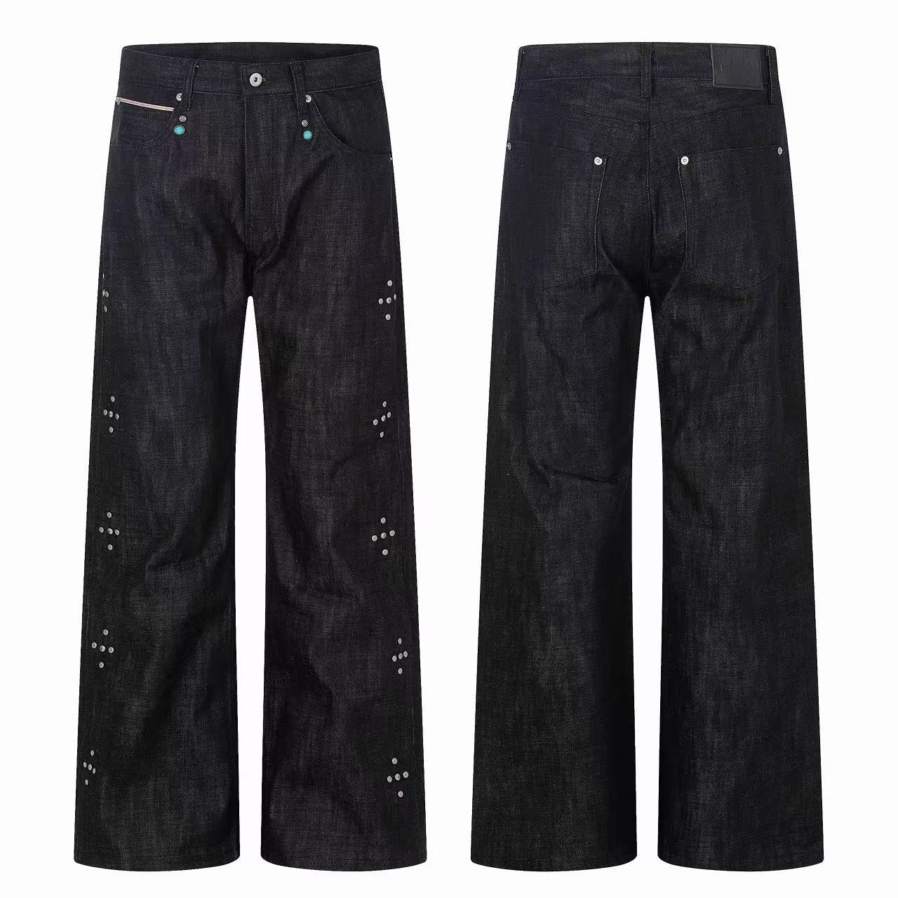 Omirad Raw Denim Wide-Leg Jeans