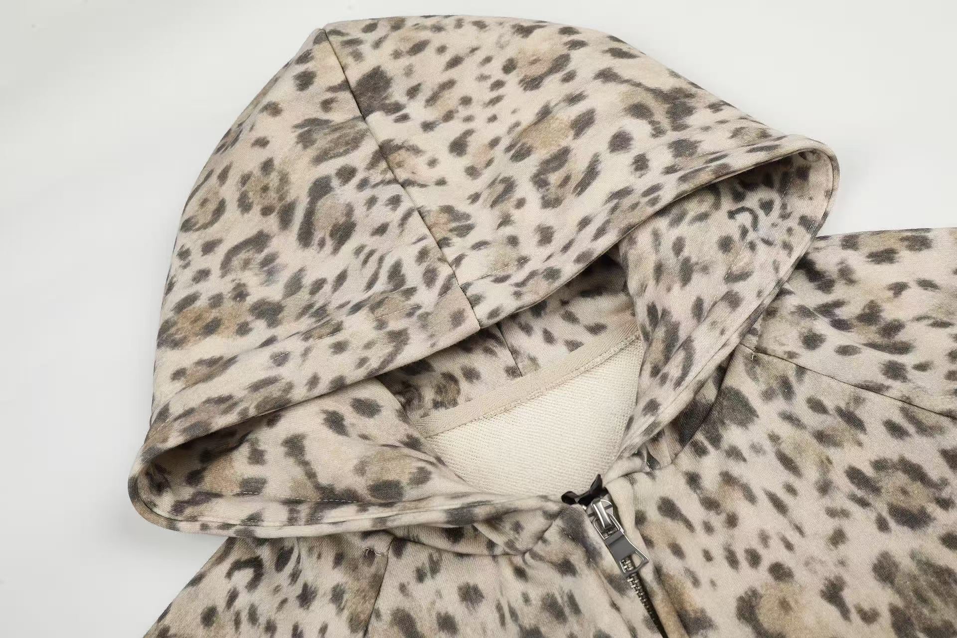 Omirad Leopard Full-Zip Hoodie