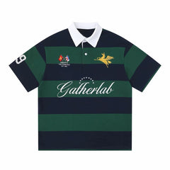 Omirad Striped Rugby Polo