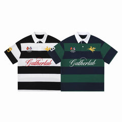 Omirad Striped Rugby Polo