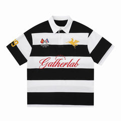 Omirad Striped Rugby Polo