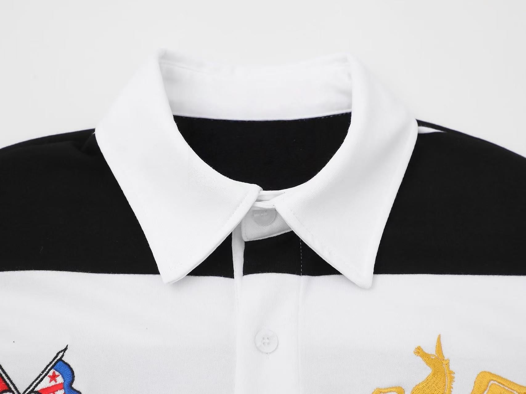 Omirad Striped Rugby Polo