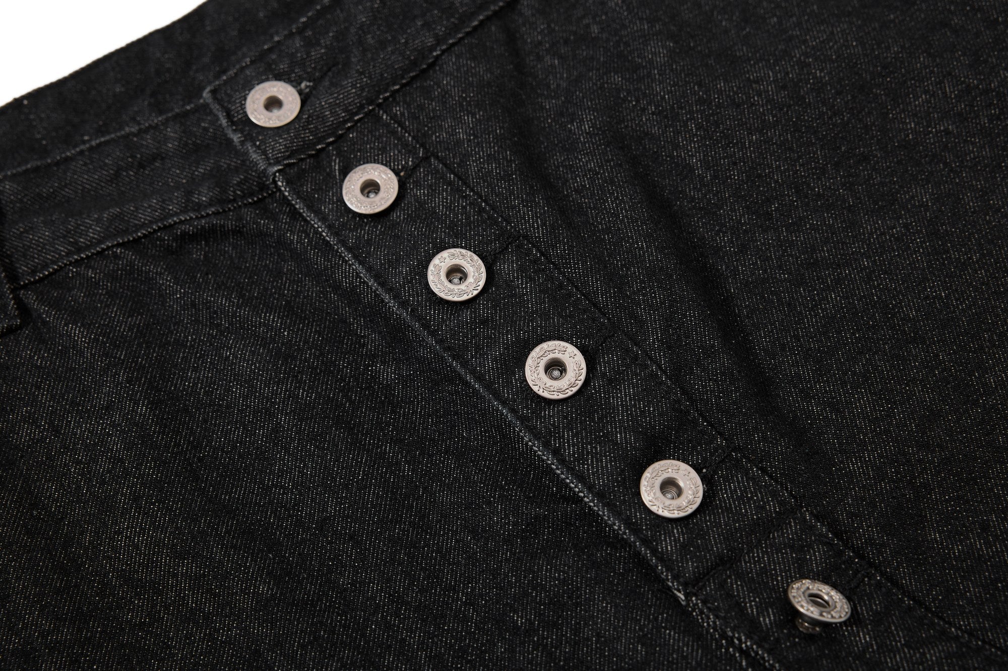 Omirad Asymmetric Button Denim Shorts
