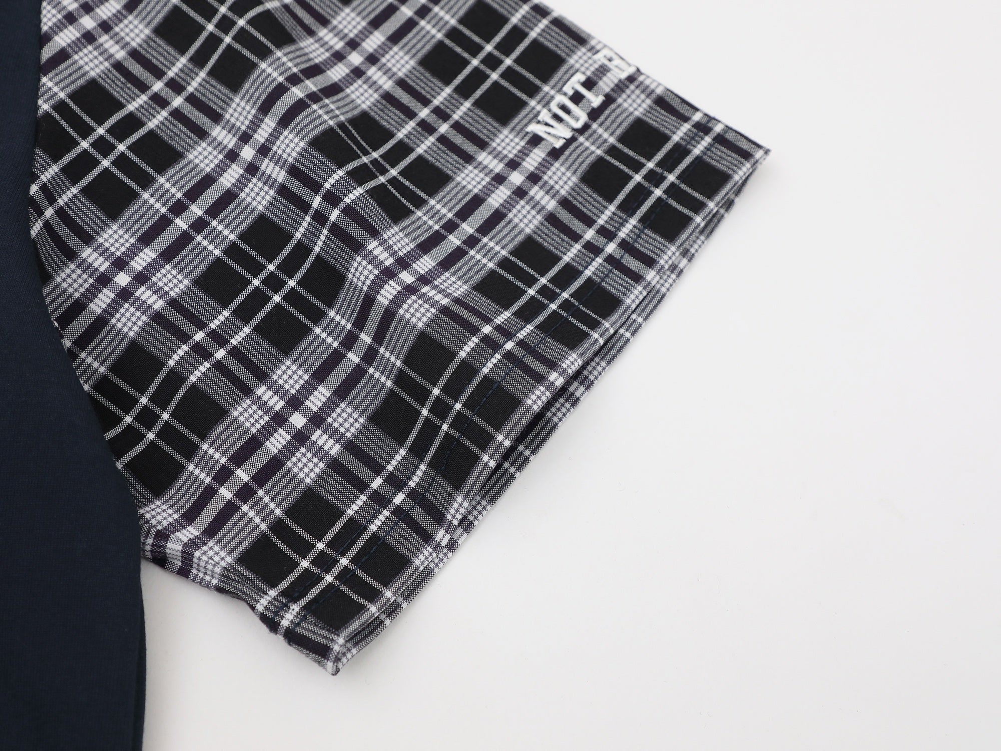 Omirad Plaid Sleeve Polo Shirt