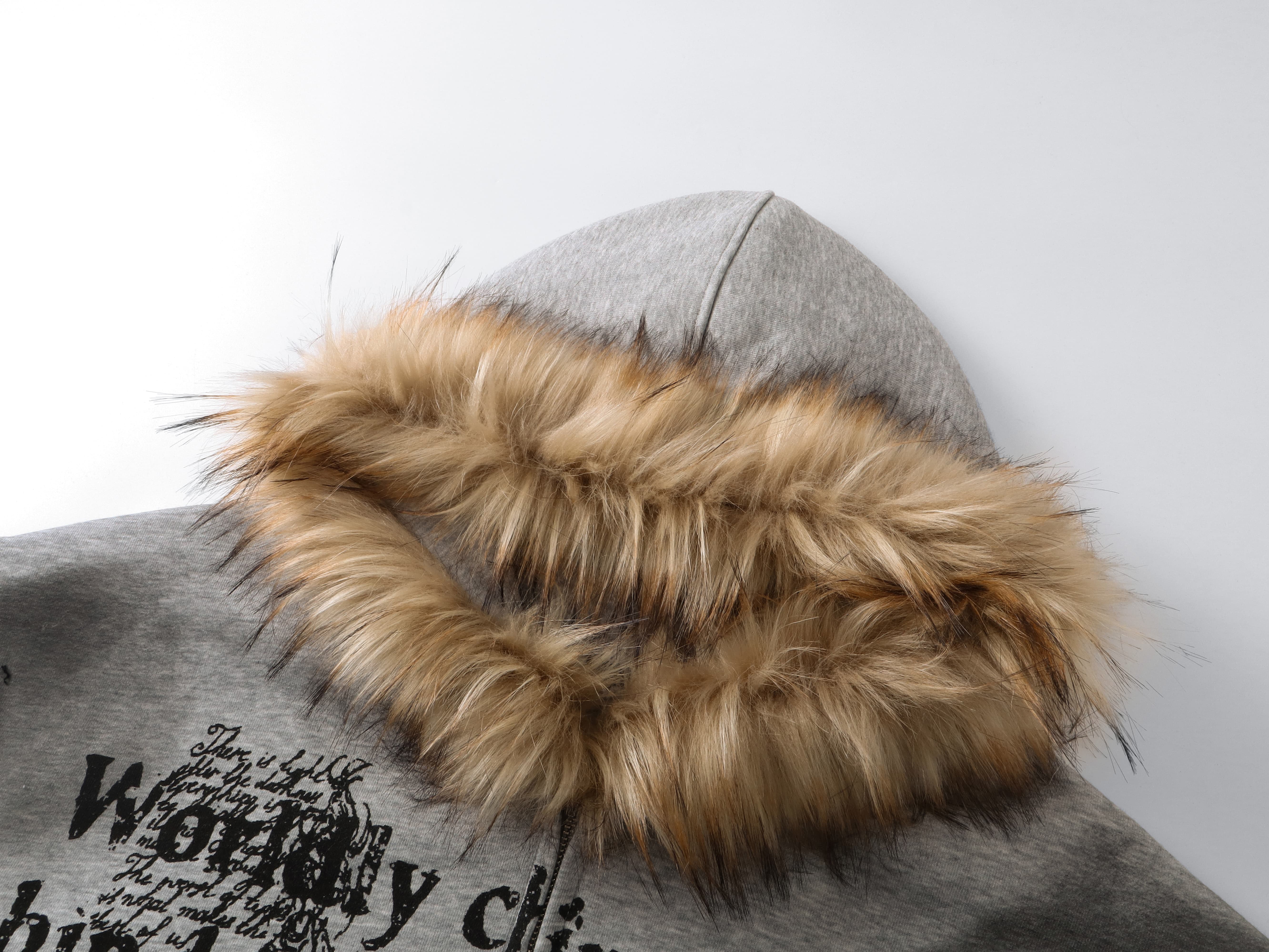 Omirad Gothic Fur-Trim Zip-Up Hoodie