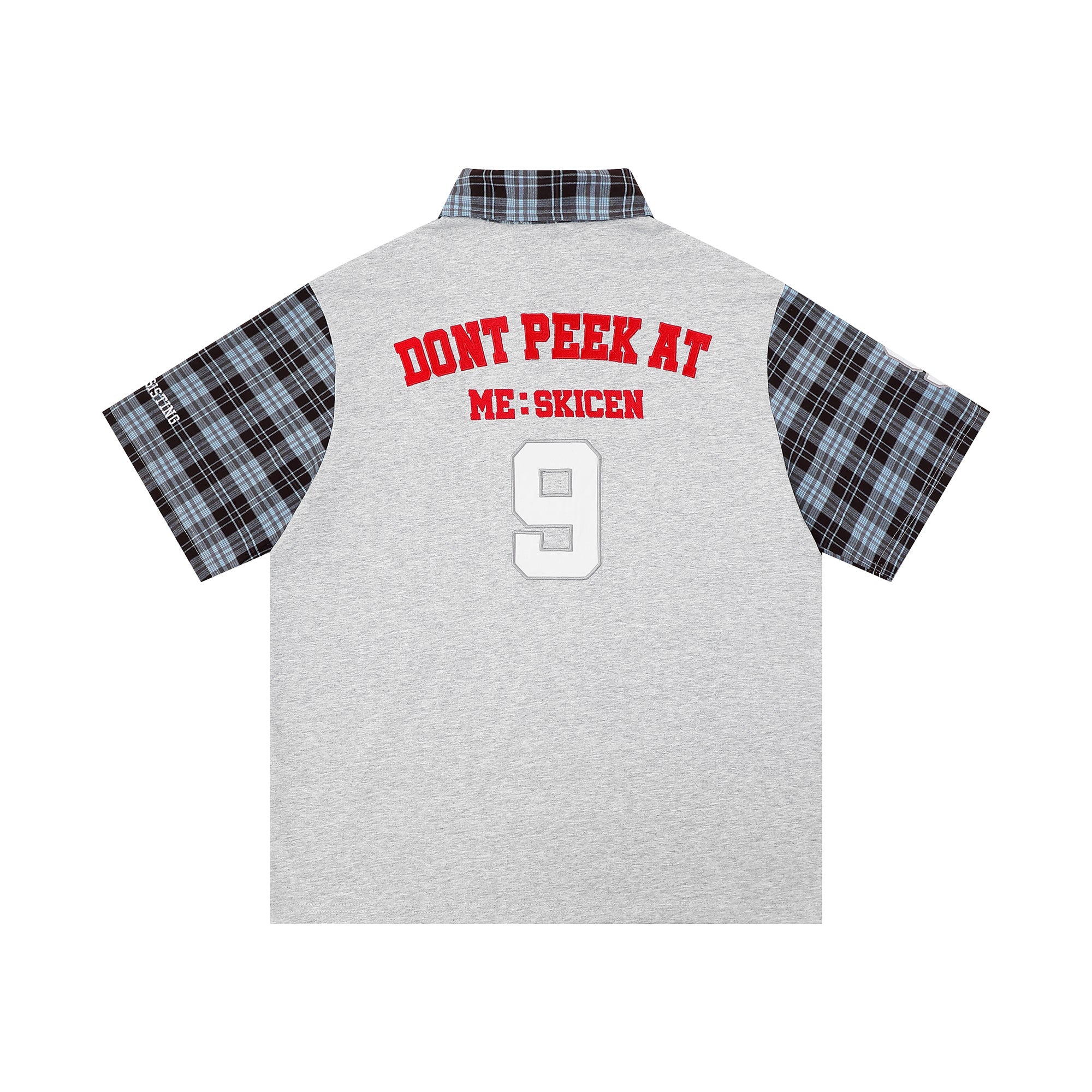 Omirad Plaid Sleeve Polo Shirt