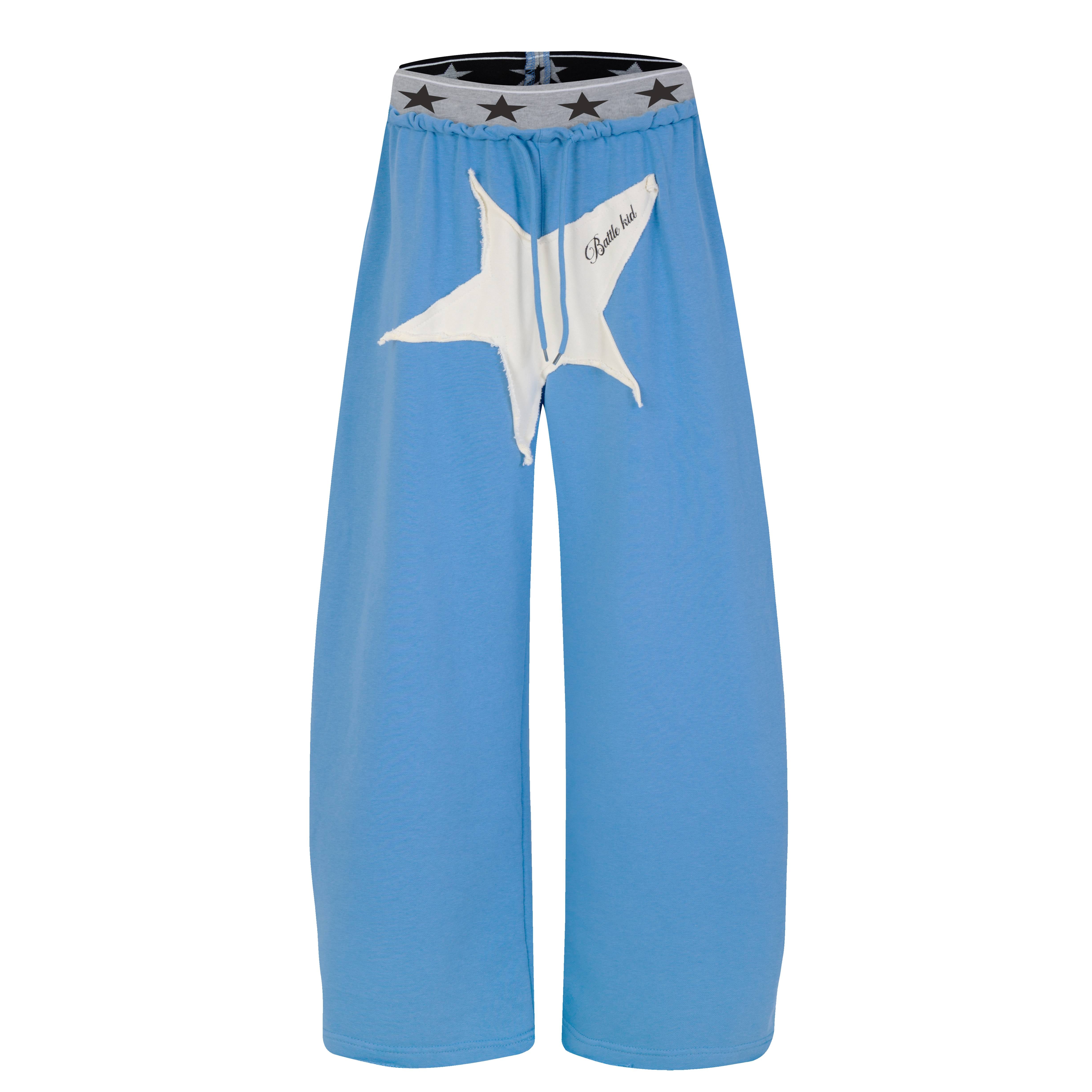 Omirad Star Patch Wide-Leg Sweatpants