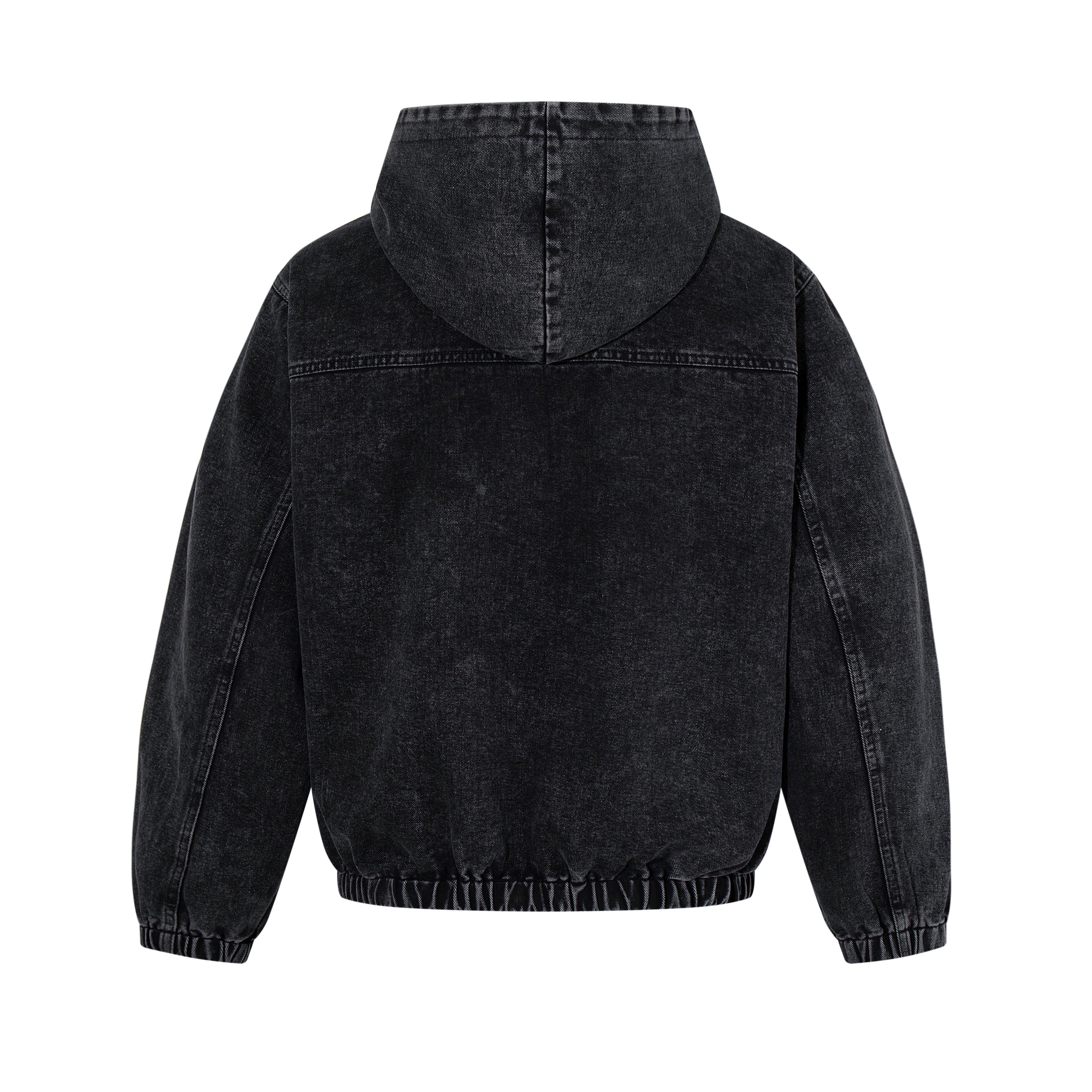 Omirad Toggle-Front Washed Denim Hoodie