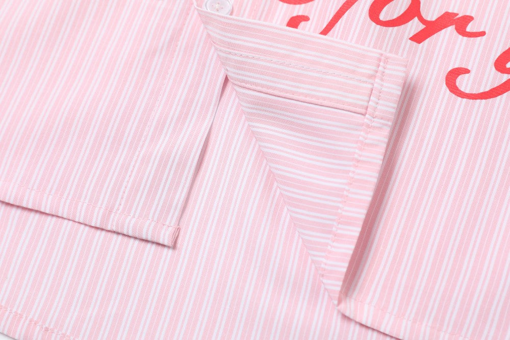 Omirad “Puppy For You” Striped Short-Sleeve Shirt