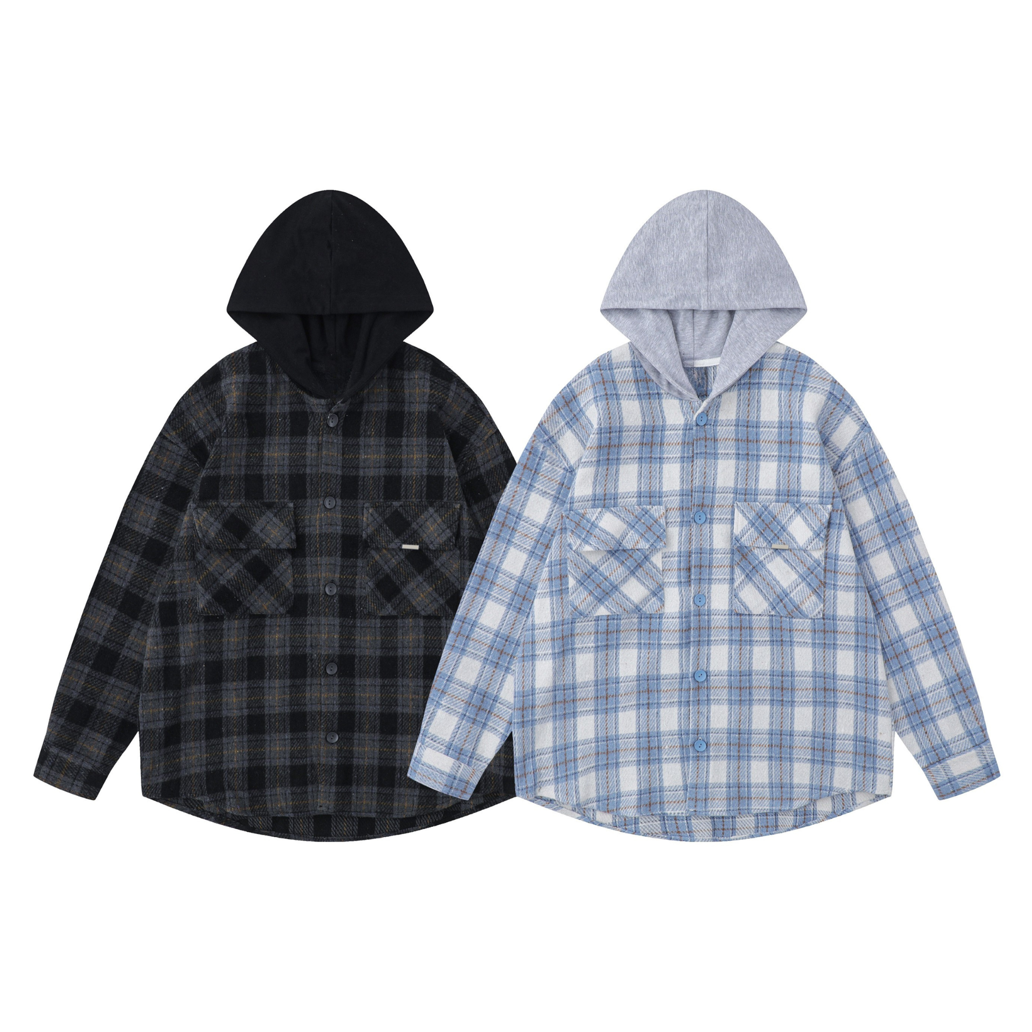 Omirad Hooded Flannel Overshirt