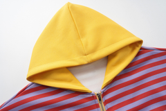 Omirad Striped Zip-Up Hoodie