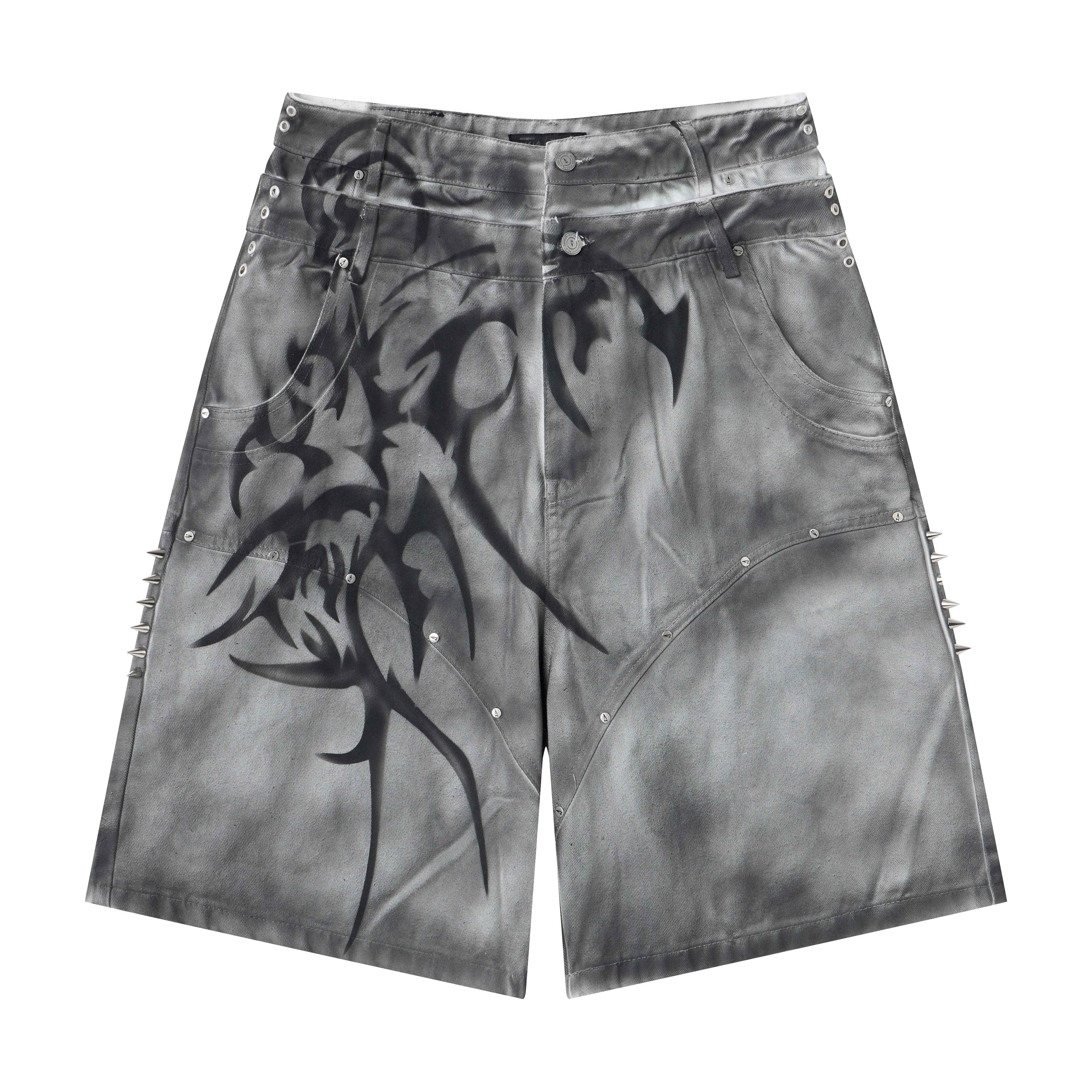 Omirad Tribal Spike Jorts