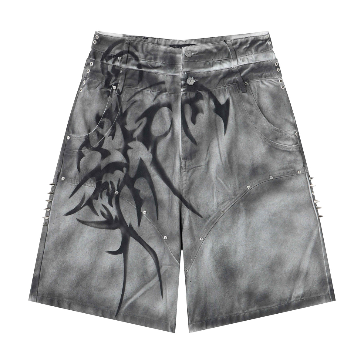 Omirad Tribal Spike Jorts
