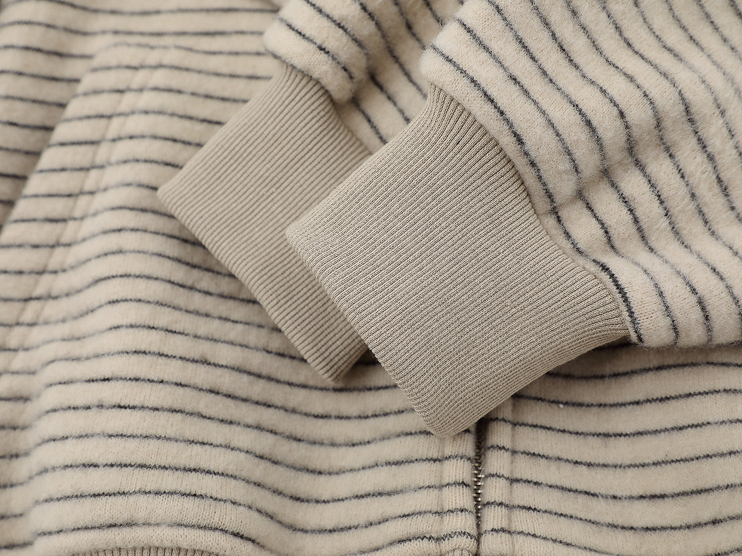 Omirad Striped Knit Zip Hoodie