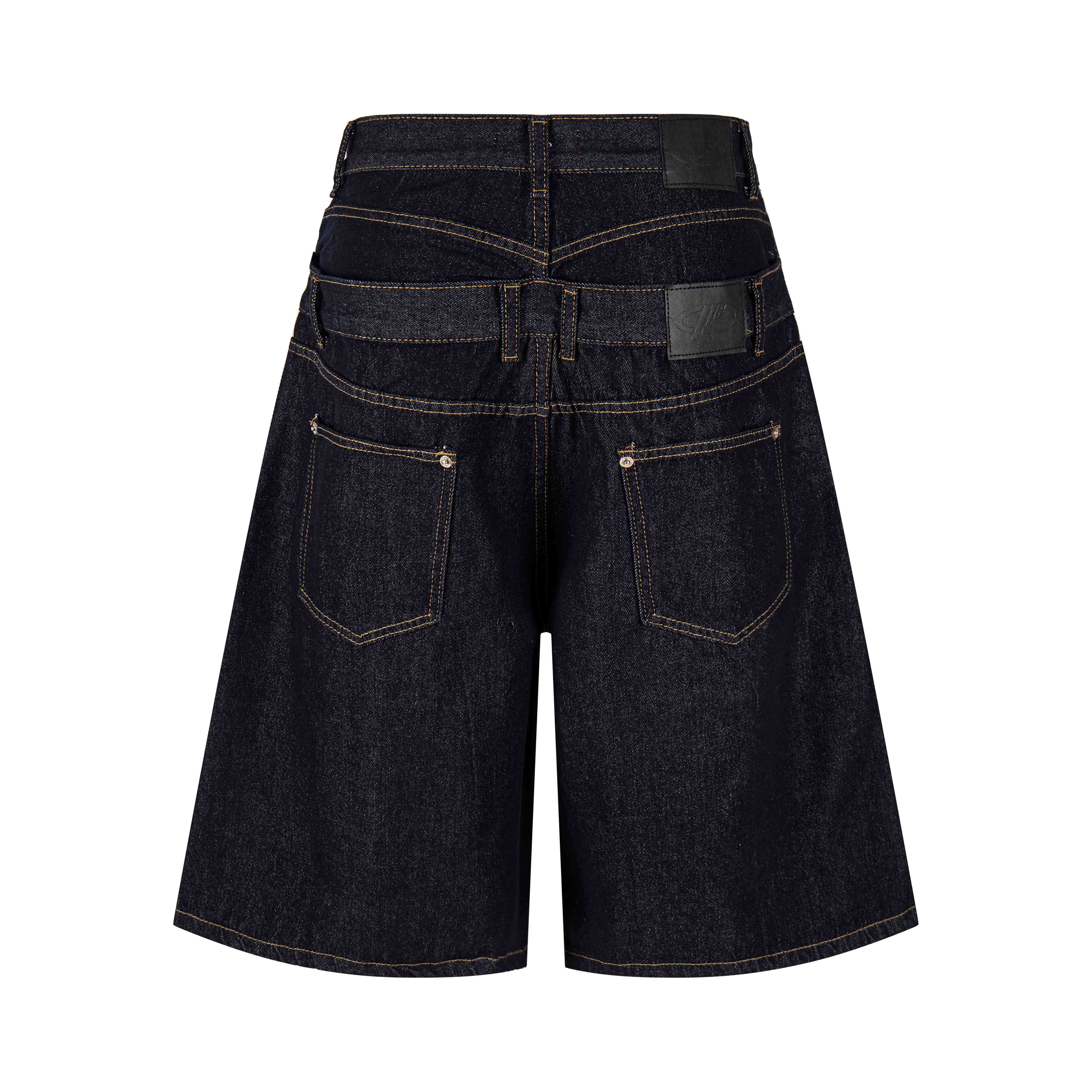 Omirad “Double Waist Panel Denim Shorts”