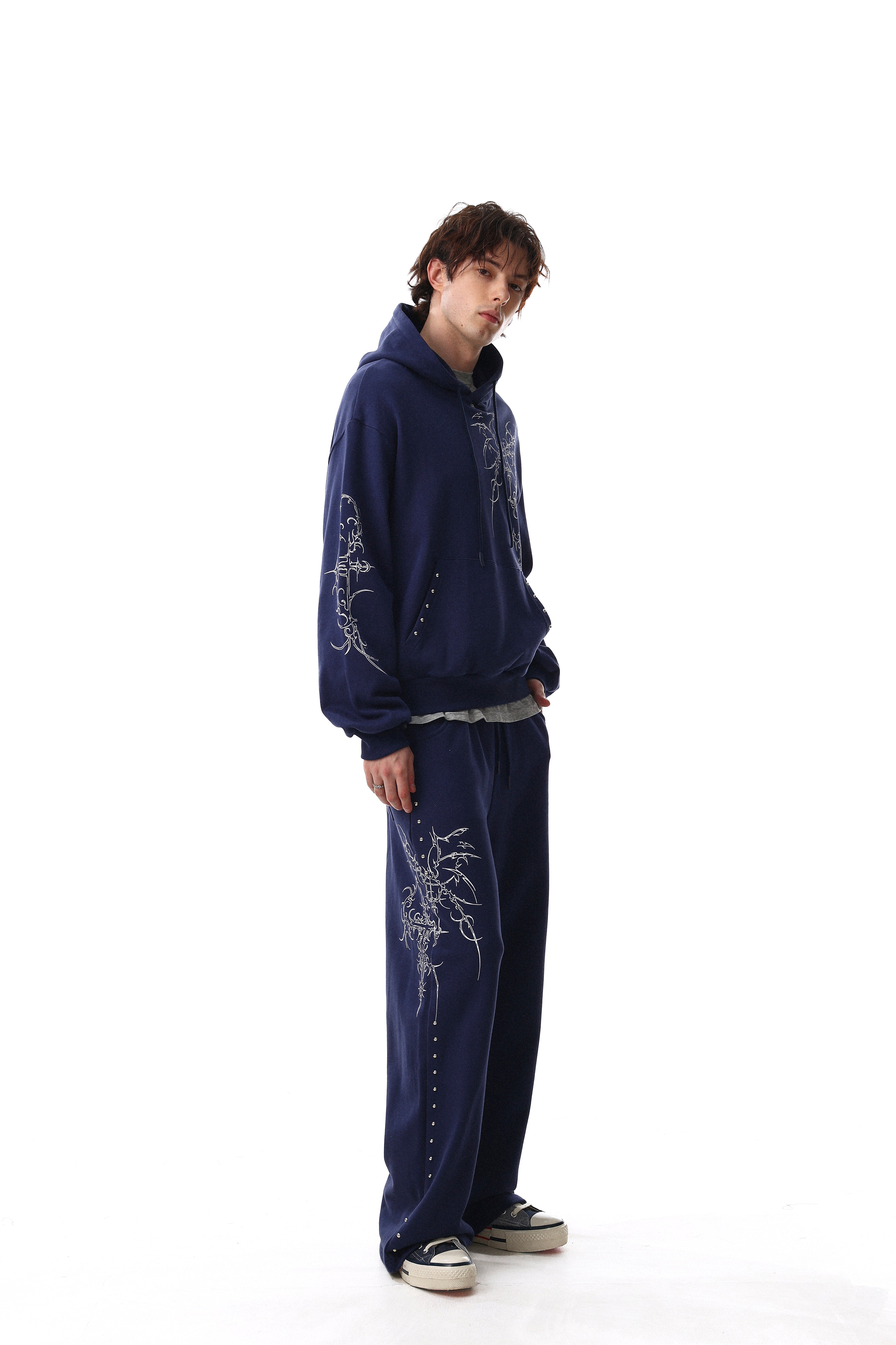 Omirad Gothic Cross Graphic Hoodie
