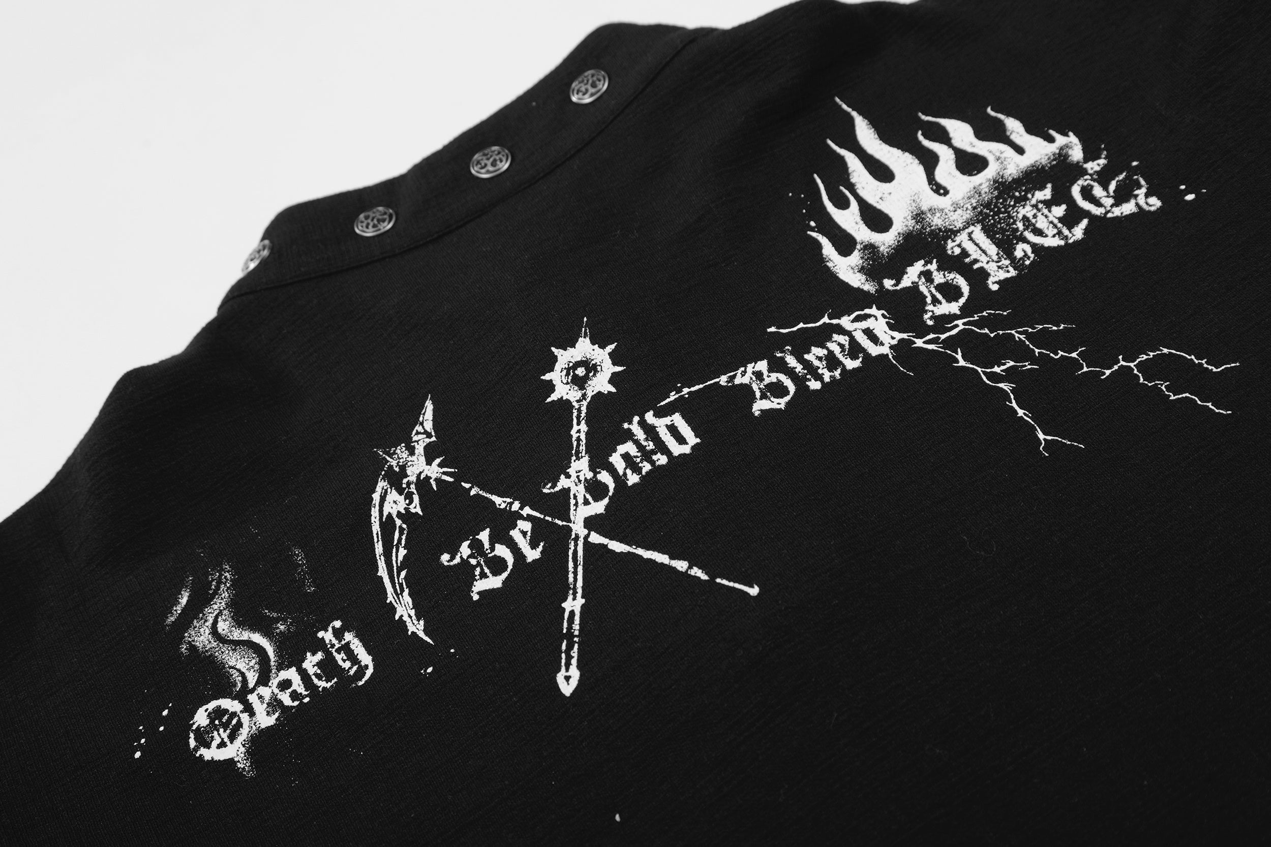 Omirad Graphic Long Sleeve Henley Shirt