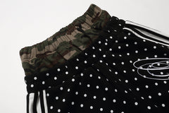 Omirad Polka Dot Camo Waist Shorts