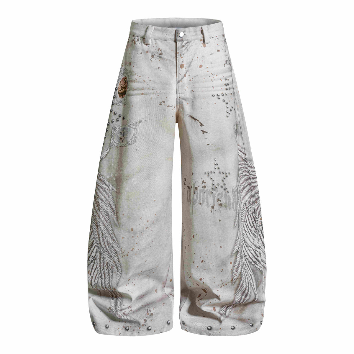 Omirad Vintage Angel Wing Balloon Jeans