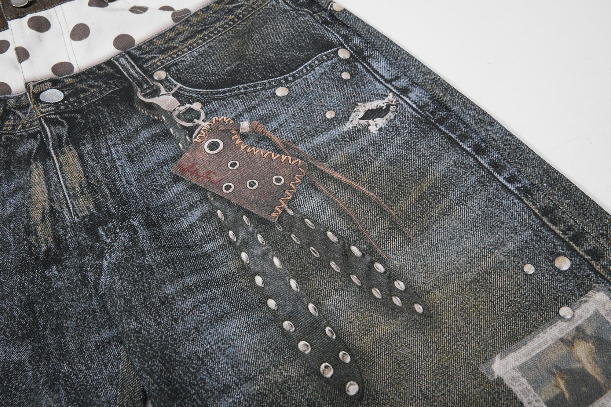 Omirad Layered Punk Denim Jorts